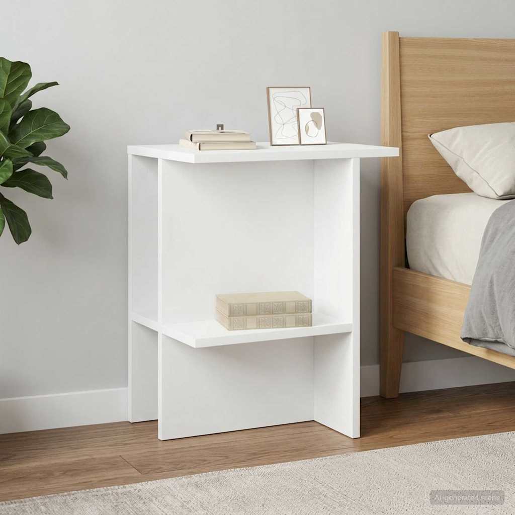 Coffee Table White 40 x 30 x 49 cm Engineered Wood