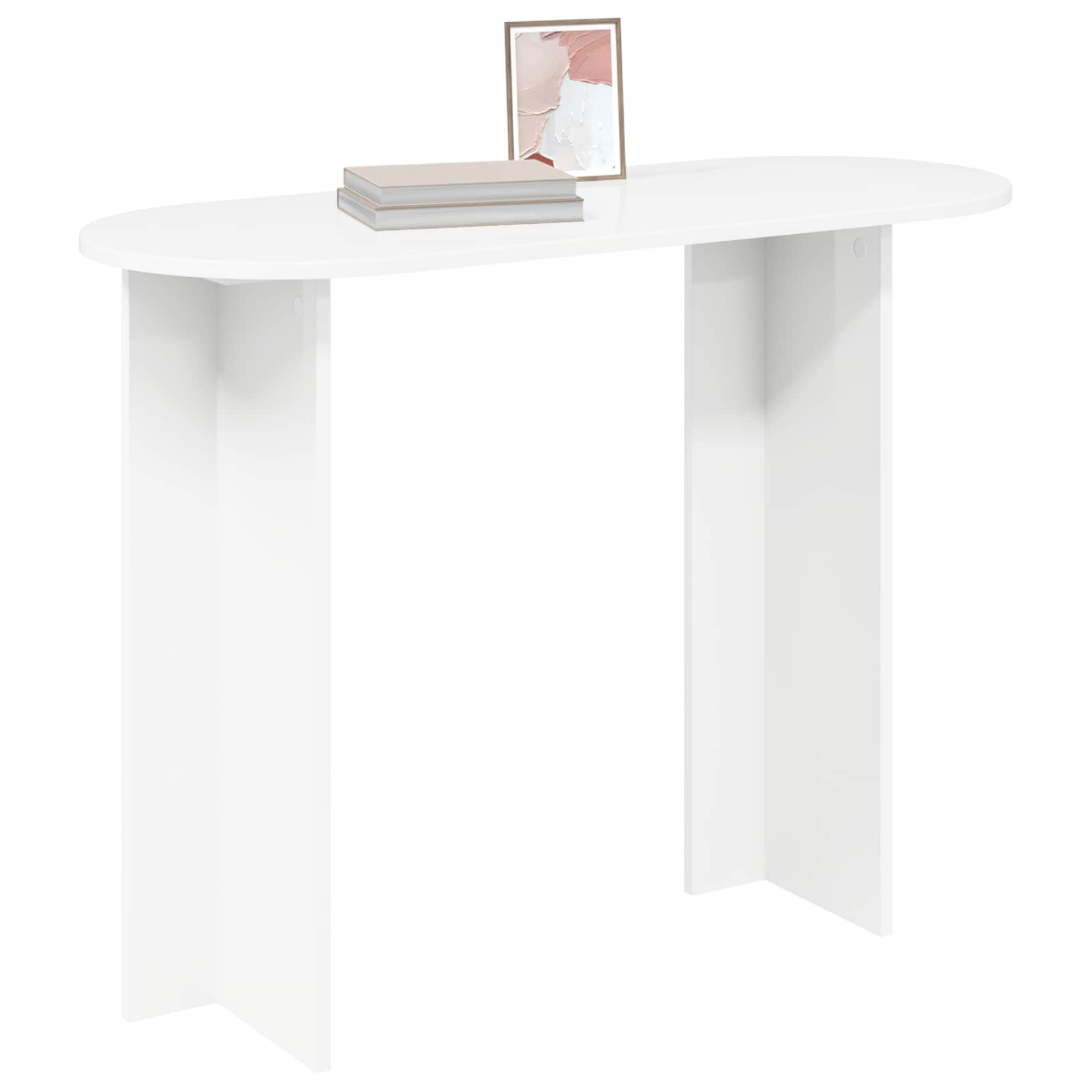 Console Table White 100 x 39.5 x 75 cm Engineered Wood
