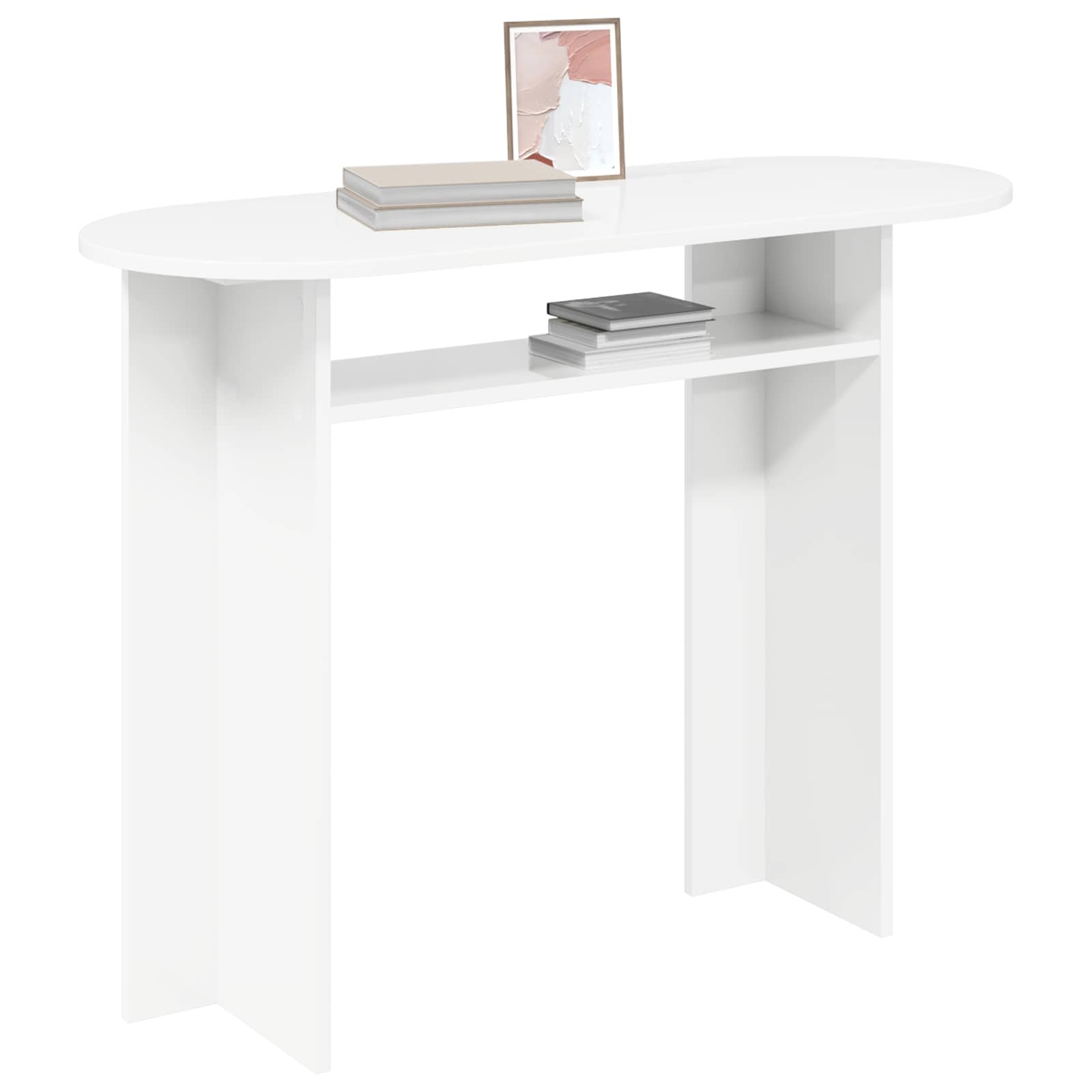 Console Table White 100 x 39.5 x 75 cm Engineered Wood