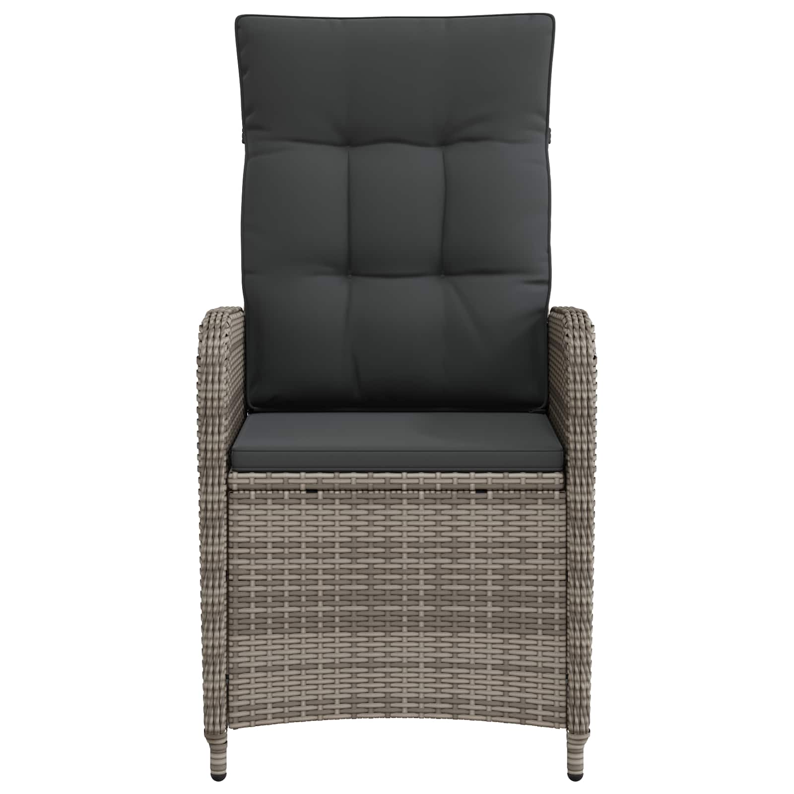 Reclining Garden Chair Grey and Dark Grey