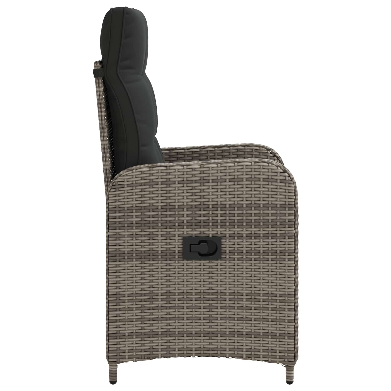 Reclining Garden Chair Grey and Dark Grey