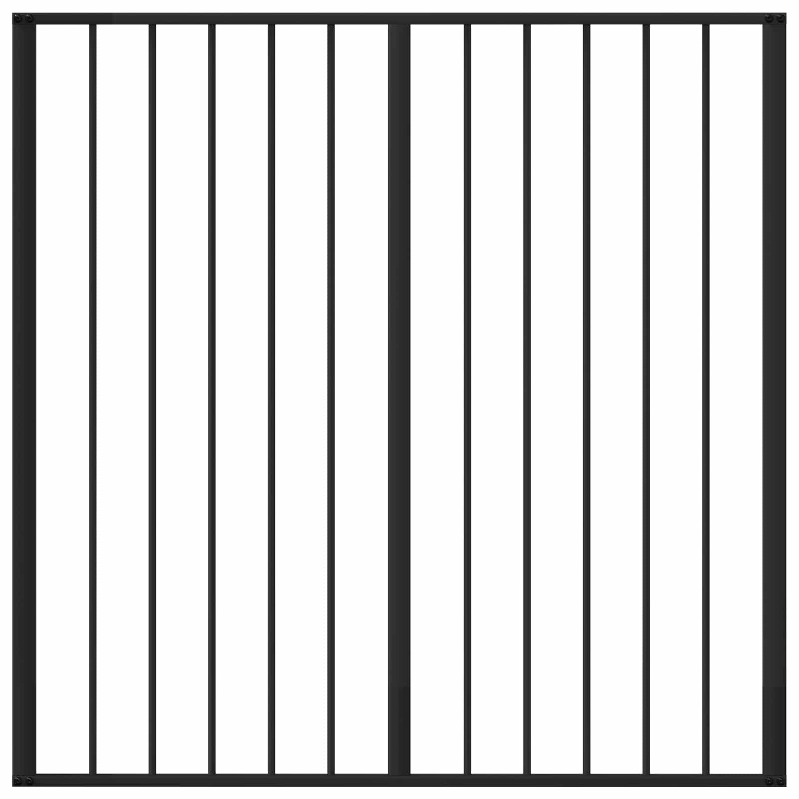 Dog Gate 4 pcs Black 100 x 100 cm Galvanised Steel