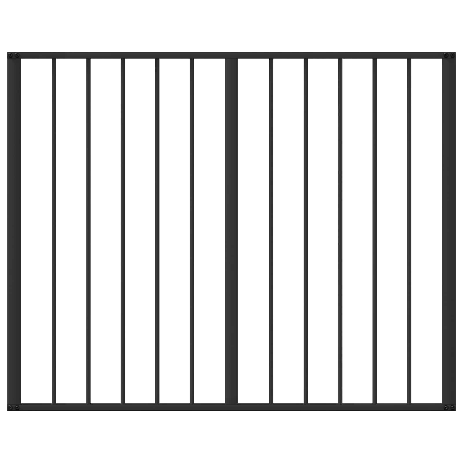 Dog Gate 2 pcs Black 100 x 80 cm Galvanised Steel