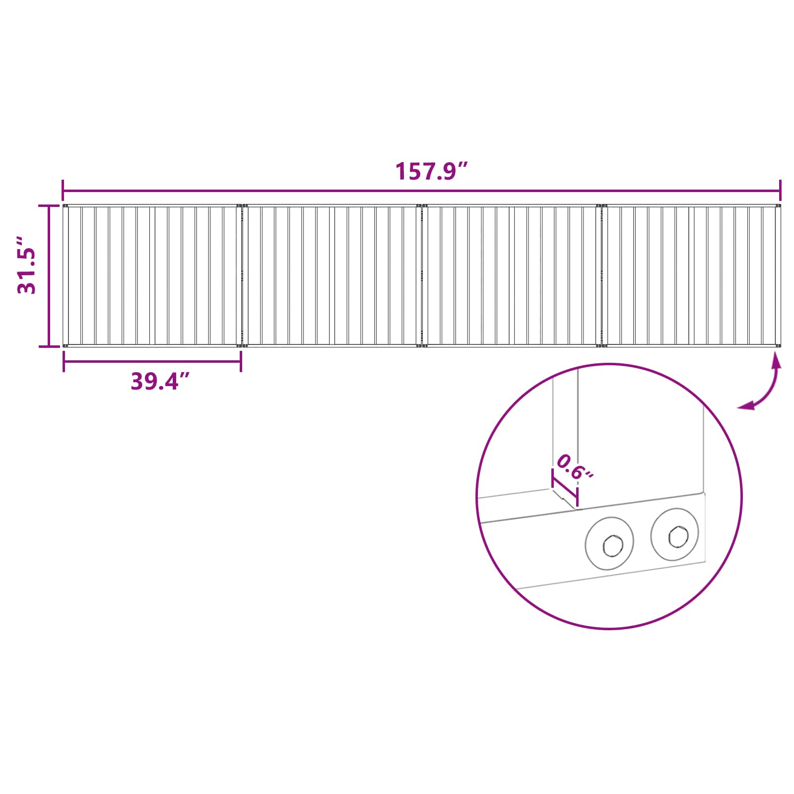 Dog Gate 4 pcs Black 100 x 80 cm Galvanised Steel