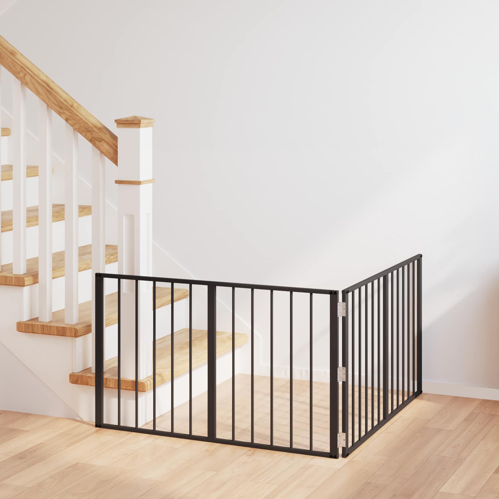 Dog Gate 2 pcs Black 100 x 60 cm Galvanised Steel