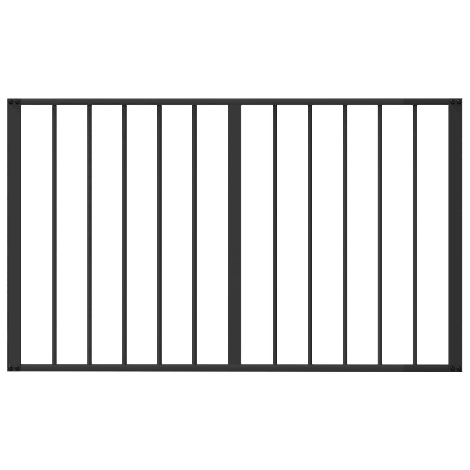 Dog Gate 4 pcs Black 100 x 60 cm Galvanised Steel