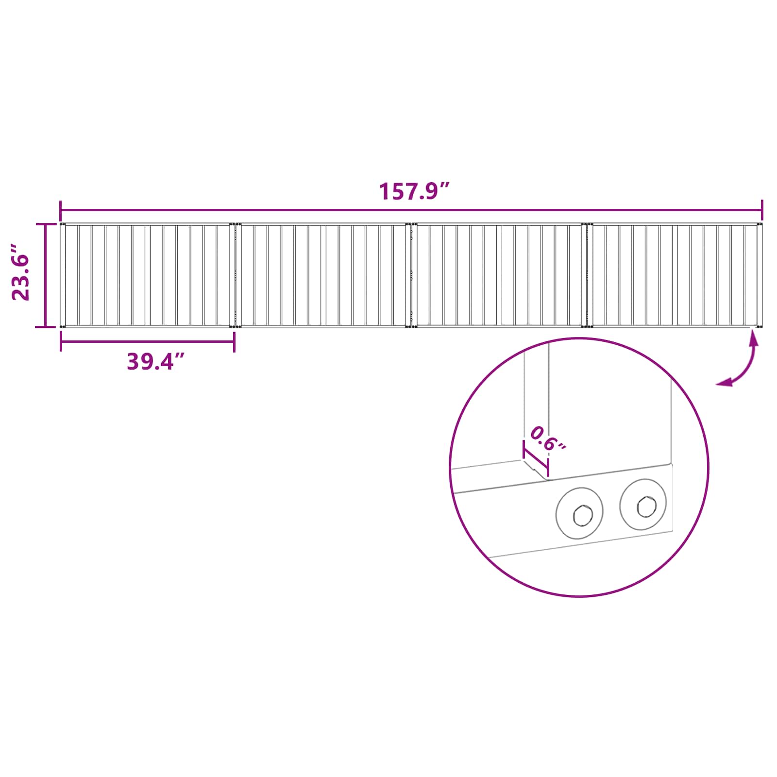Dog Gate 4 pcs Black 100 x 60 cm Galvanised Steel