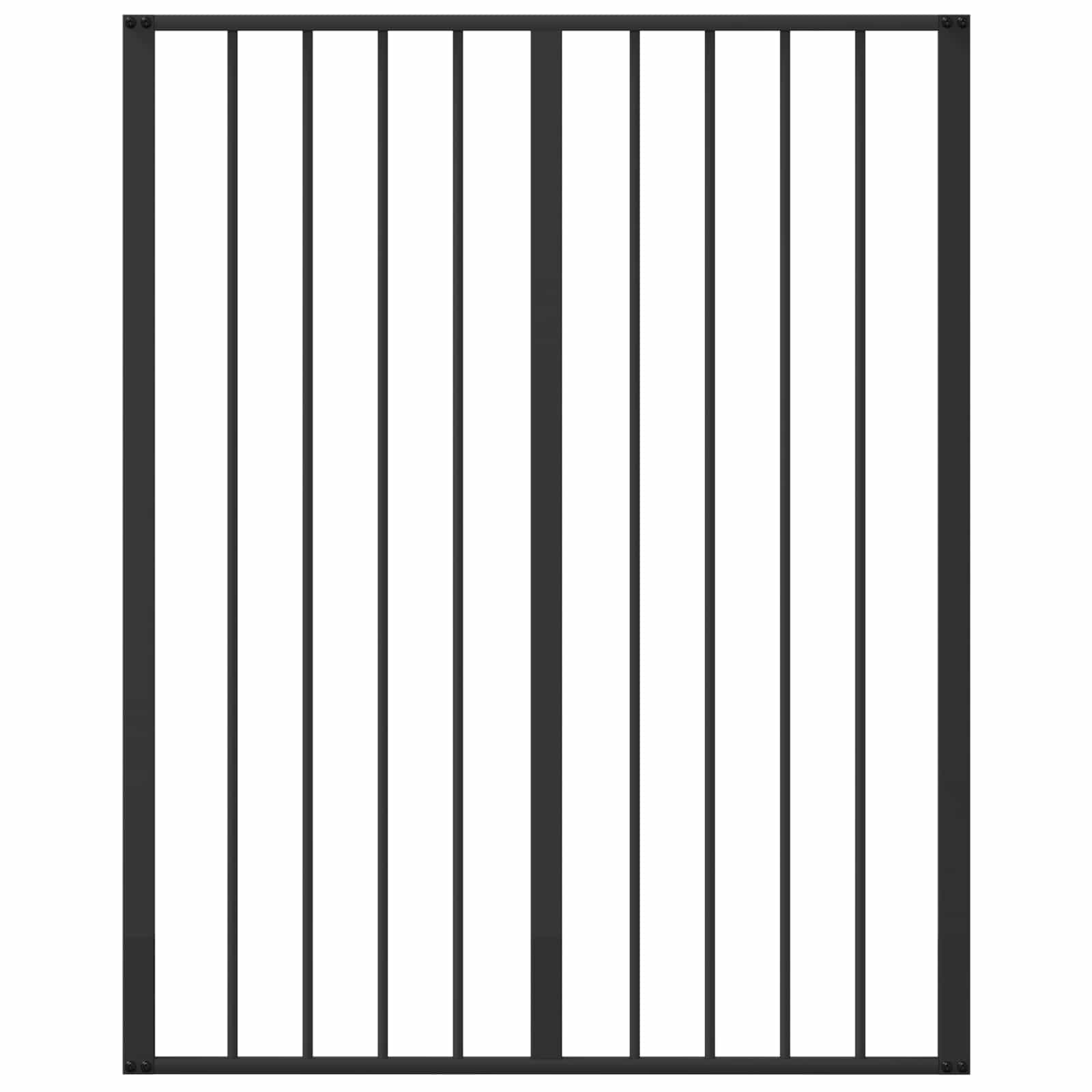 Dog Gate 2 pcs Black 80 x 100 cm Galvanised Steel