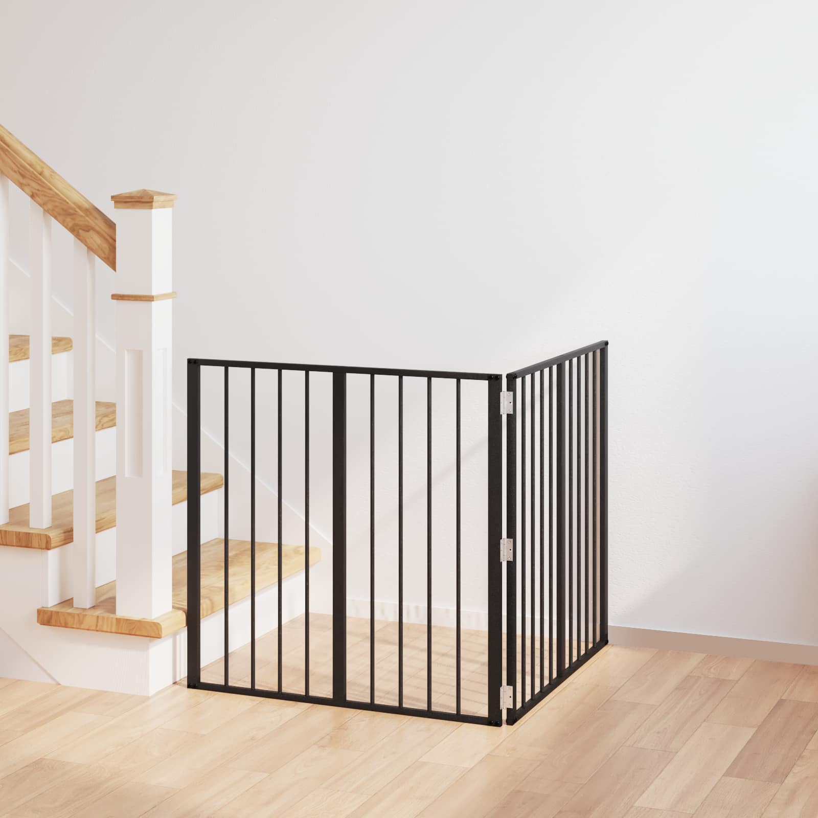 Dog Gate 2 pcs Black 80 x 80 cm Galvanised Steel