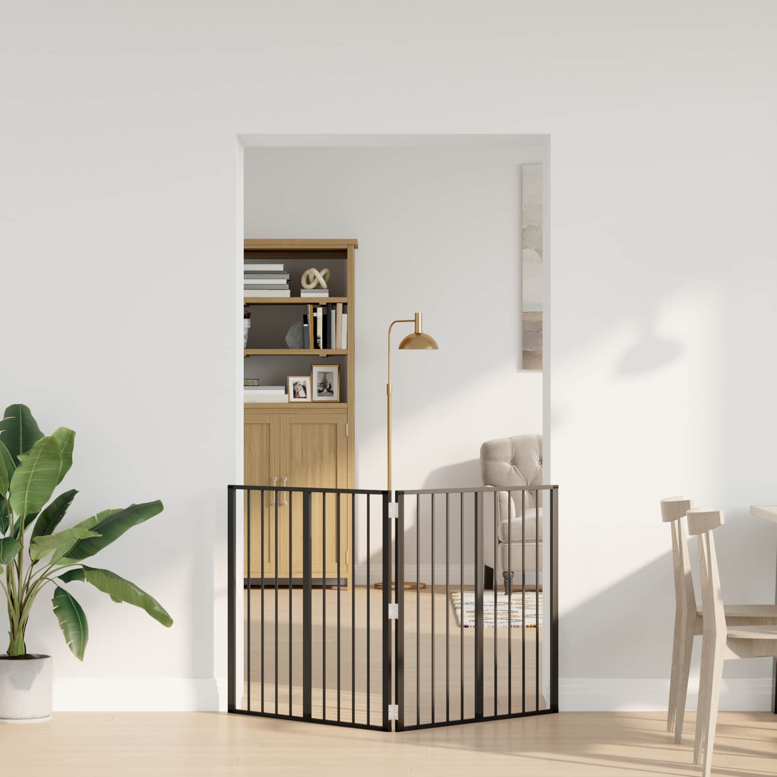 Dog Gate 2 pcs Black 80 x 80 cm Galvanised Steel