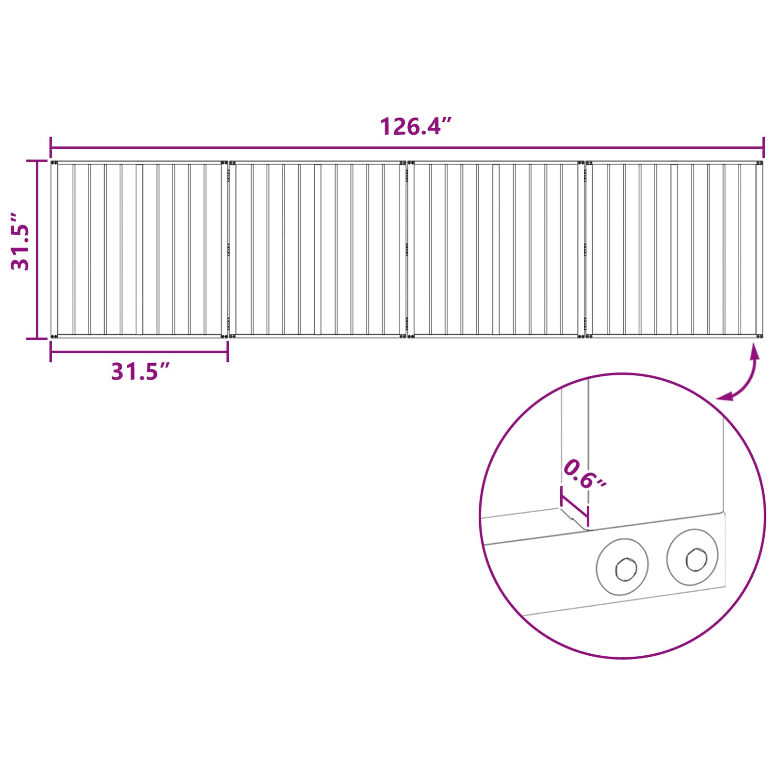Dog Gate 4 pcs Black 80 x 80 cm Galvanised Steel