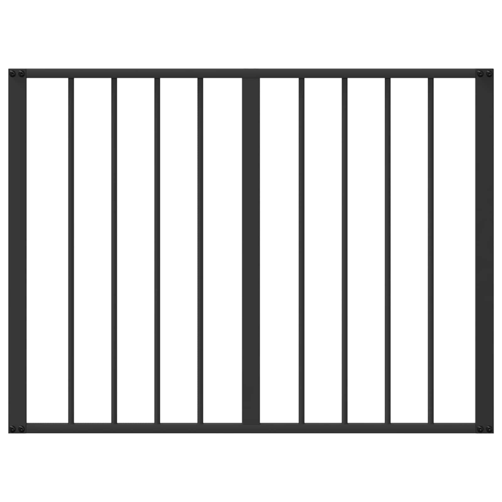 Dog Gate 2 pcs Black 80 x 60 cm Galvanised Steel