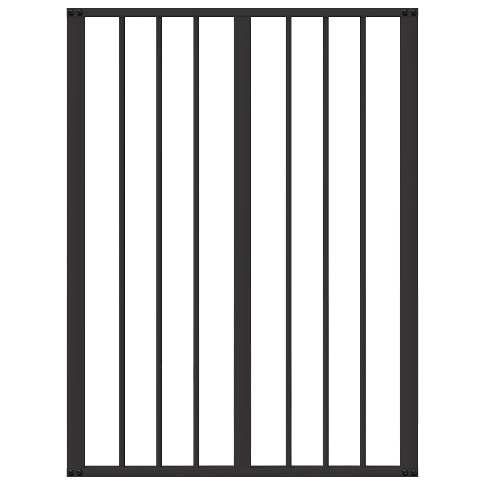 Dog Gate 4 pcs Black 60 x 80 cm Galvanised Steel