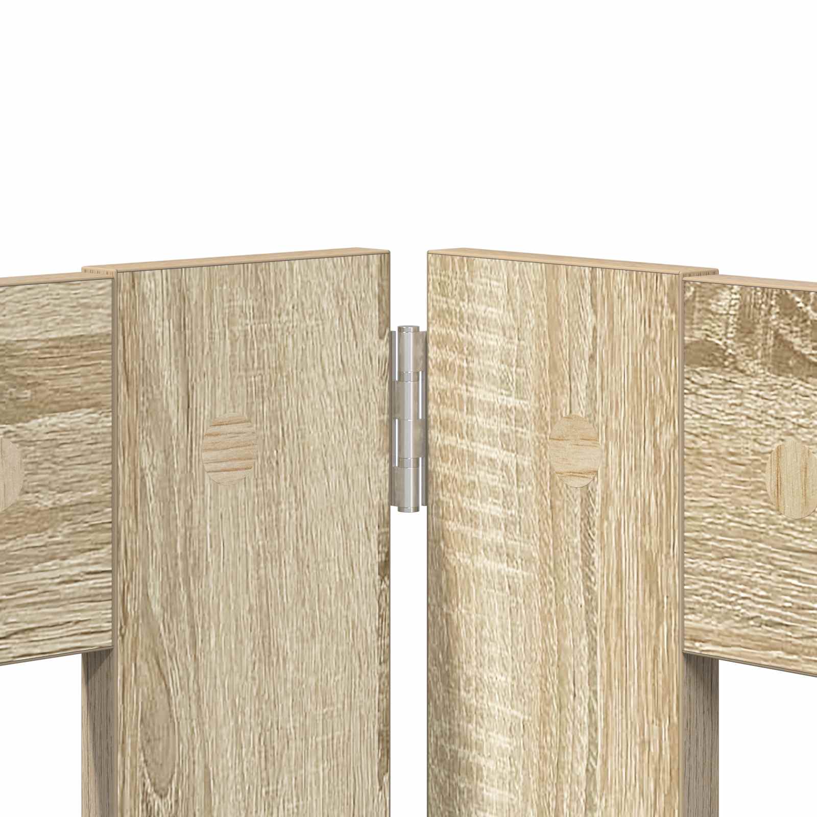 Foldable Dog Gate with Stands 2 pcs Sonoma Oak 200.5 cm
