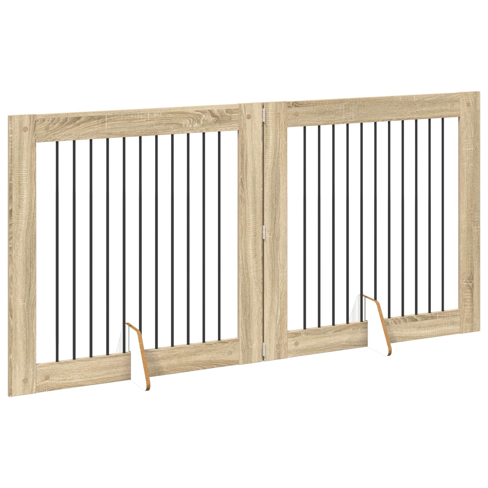 Dog Gate with Stands 2 pcs Sonoma Oak 100 x 100 cm
