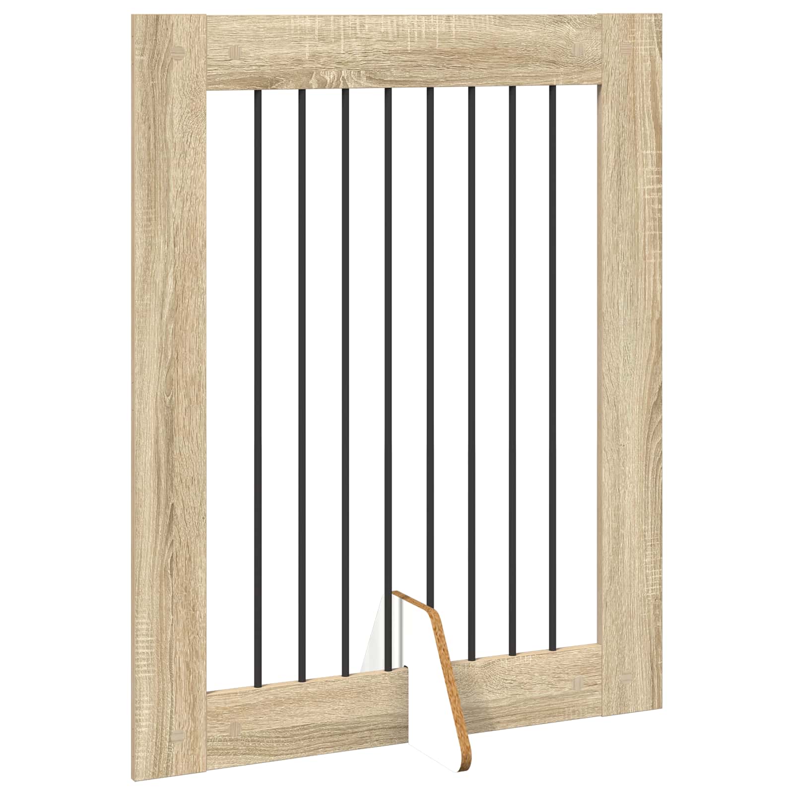 Foldable Dog Gate with Stands 2 pcs Sonoma Oak 160.5 cm