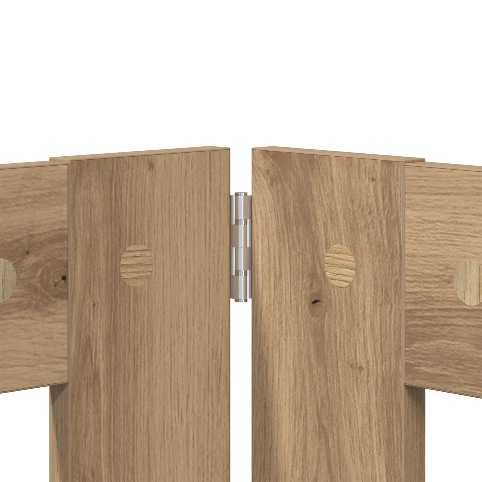 Foldable Dog Gate with Stands 2 pcs Artisan Oak 160.5 cm