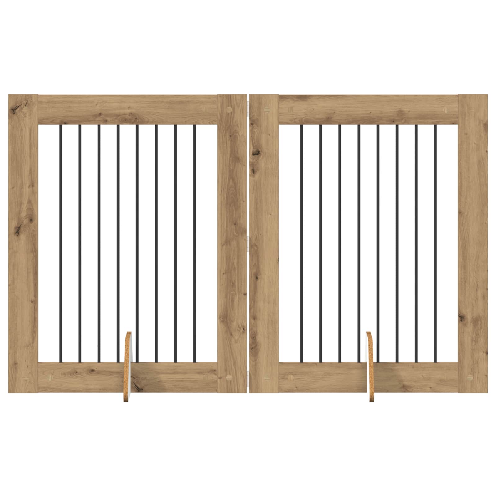 Dog Gate with Stands 2 pcs Artisan Oak 80 x 100 cm