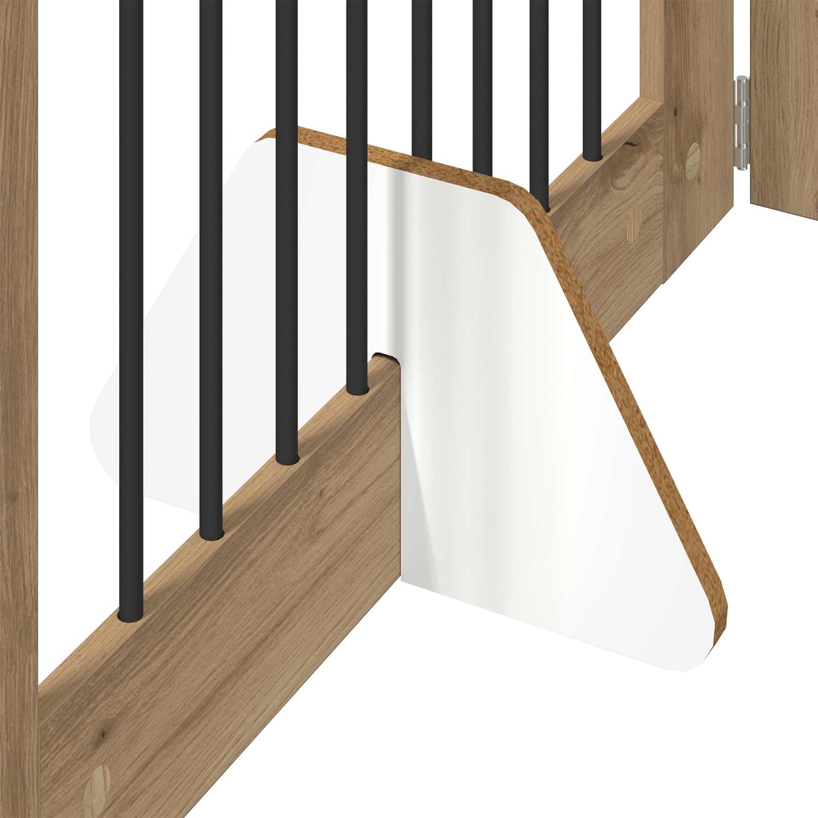 Foldable Dog Gate with Stands 4 pcs Artisan Oak 321 cm
