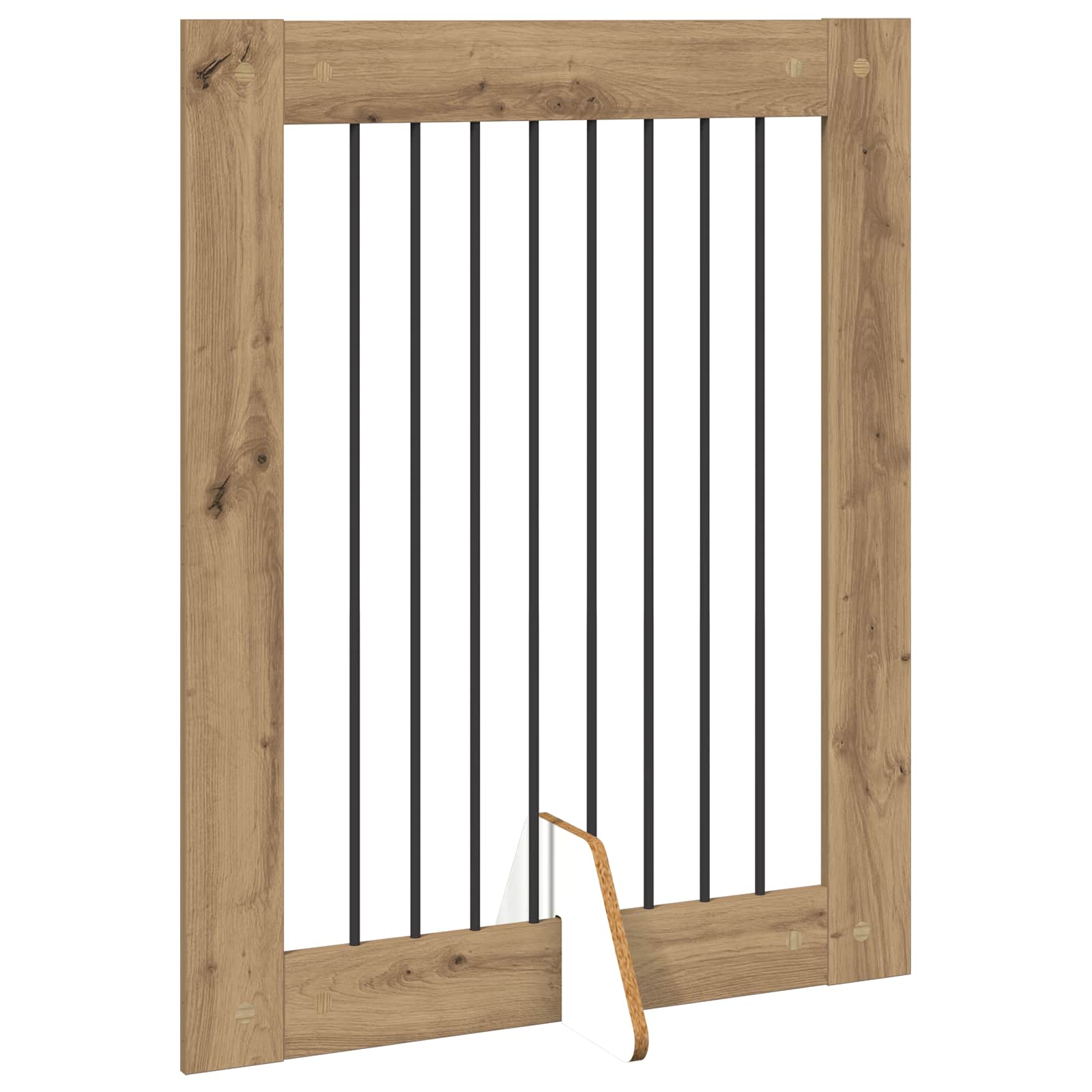 Foldable Dog Gate with Stands 4 pcs Artisan Oak 321 cm