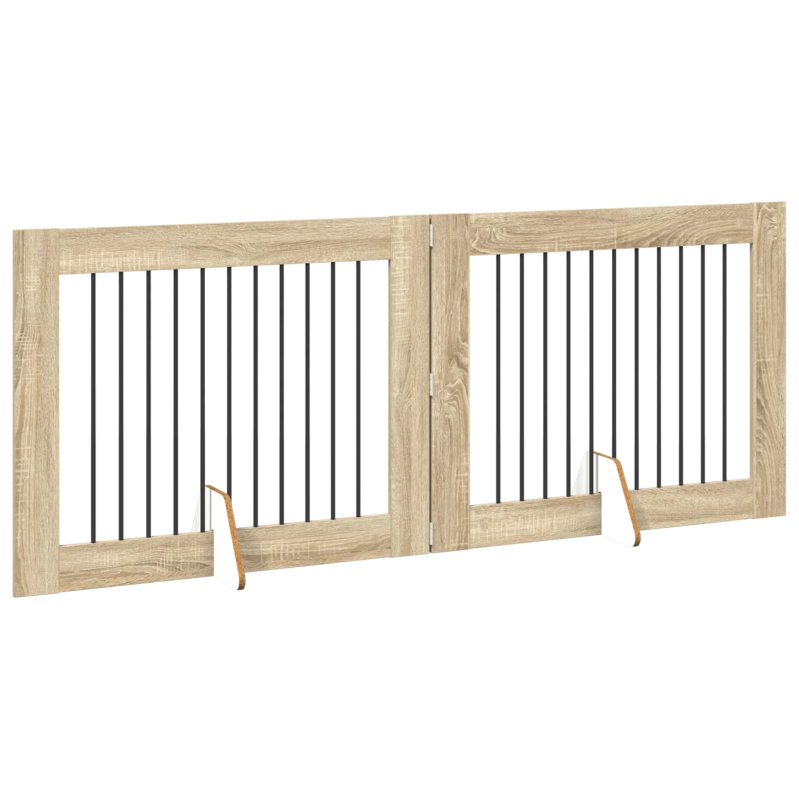 Dog Gate with Stands 2 pcs Sonoma Oak 100 x 80 cm