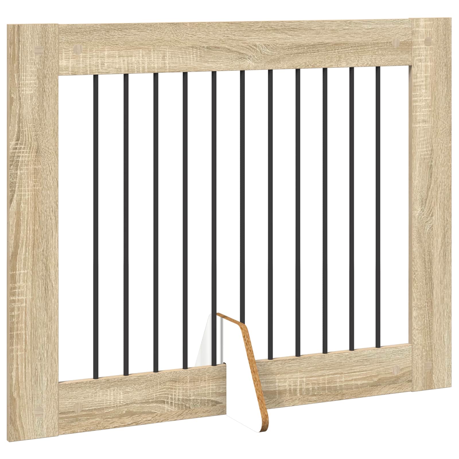 Foldable Dog Gate with Stands 2 pcs Sonoma Oak 200.5 cm