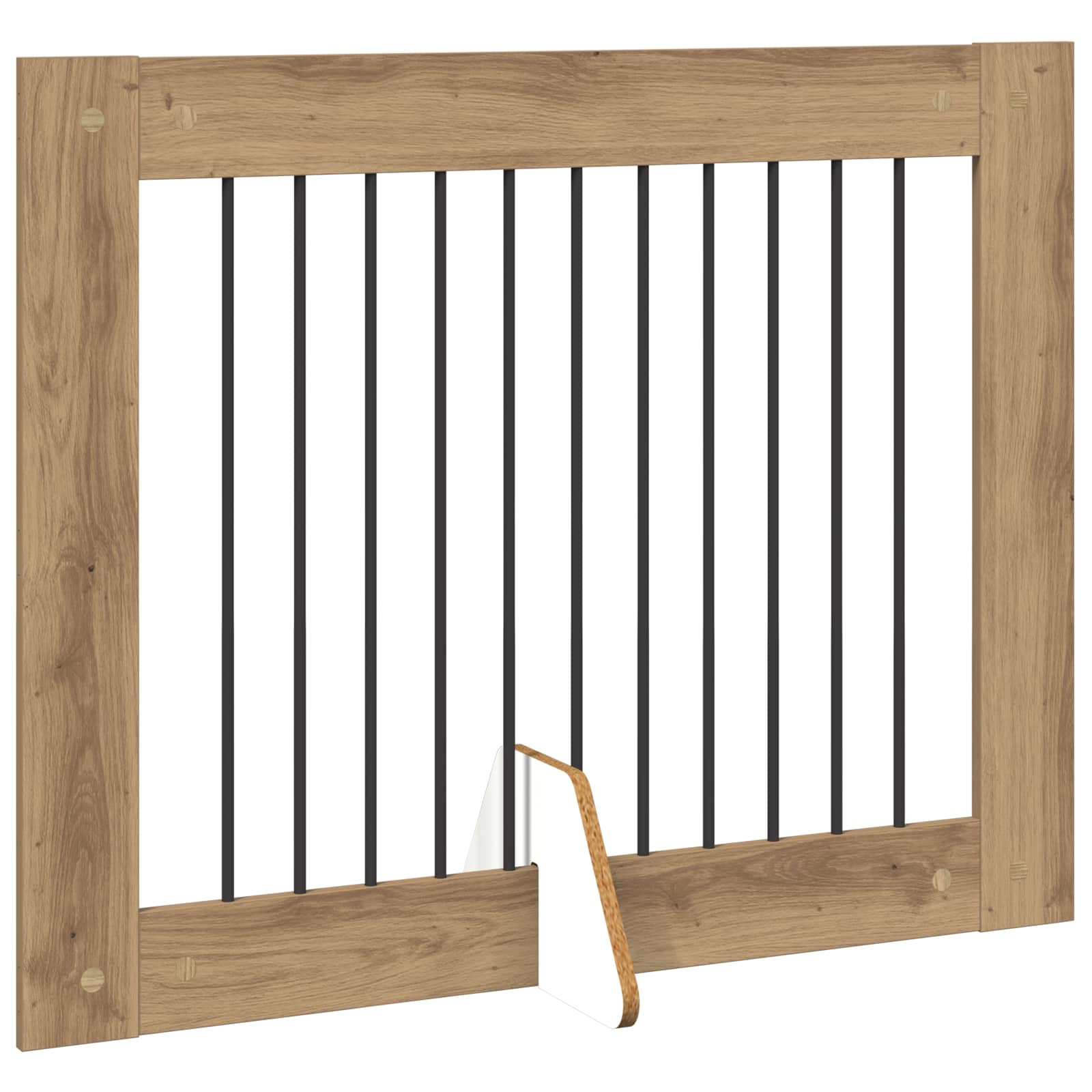 Foldable Dog Gate with Stands 2 pcs Artisan Oak 200.5 cm