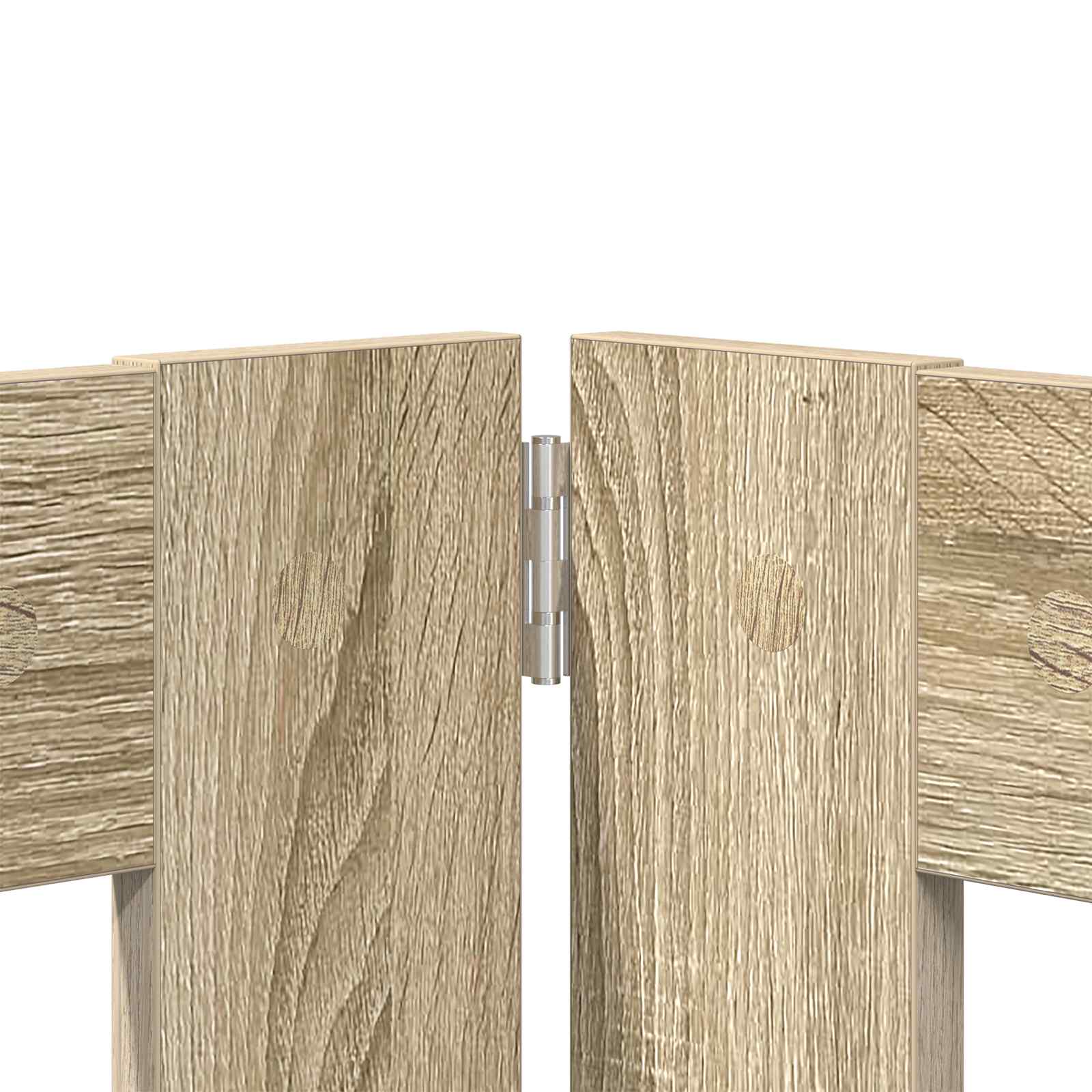 Foldable Dog Gate with Stands 4 pcs Sonoma Oak 321 cm