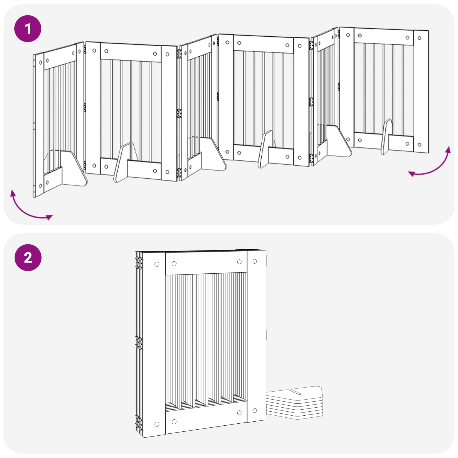 Dog Gate with Stands 6 pcs Sonoma Oak 60 x 80 cm