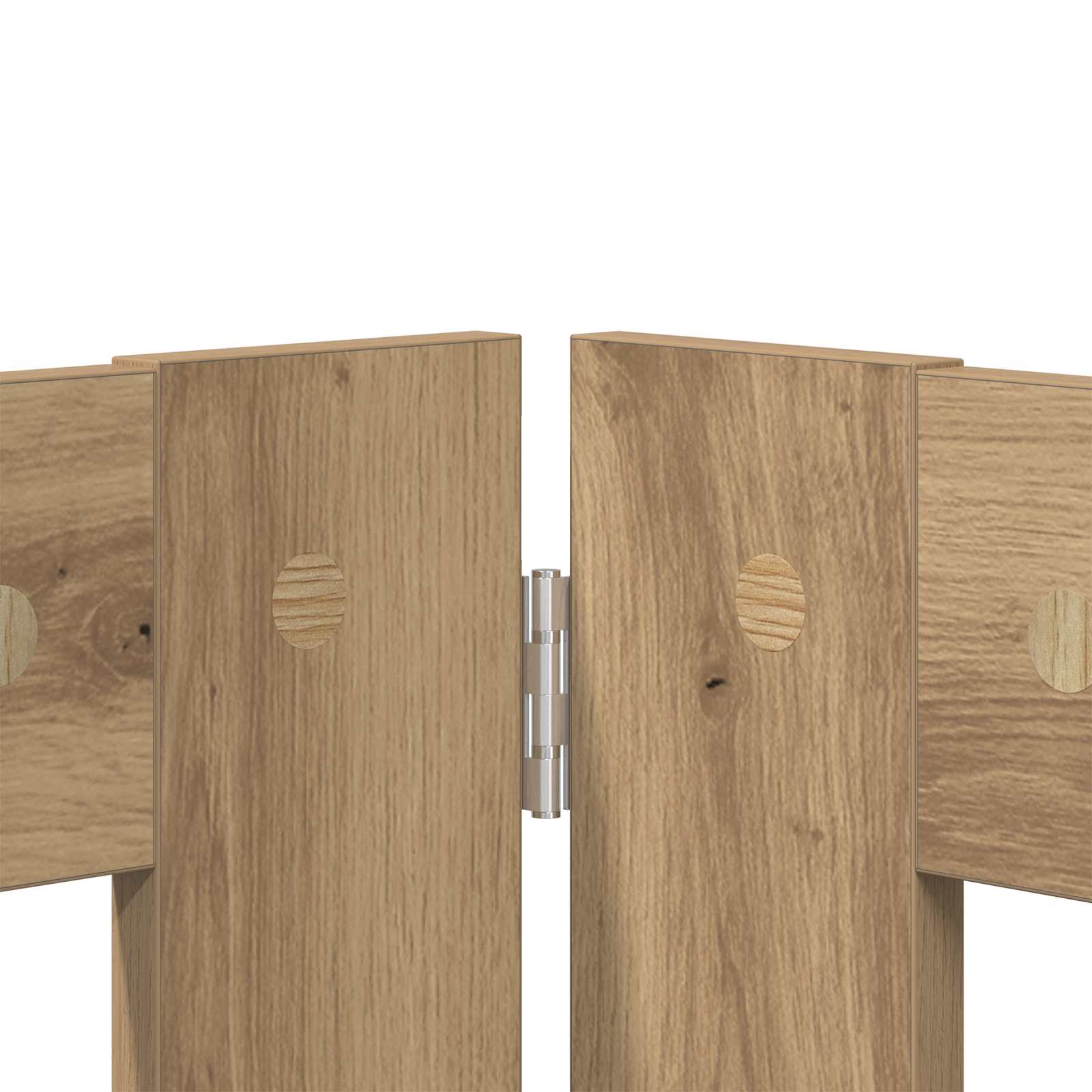 Foldable Dog Gate with Stands 4 pcs Artisan Oak 401 cm