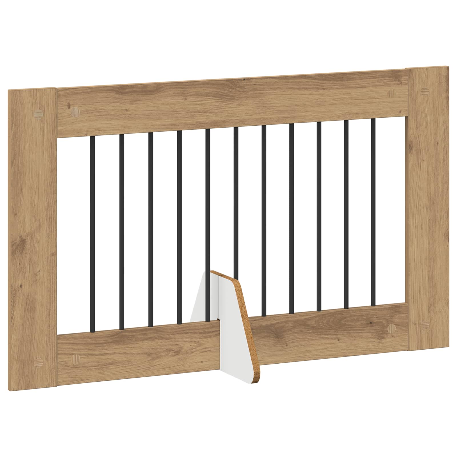 Foldable Dog Gate with Stands 4 pcs Artisan Oak 401 cm