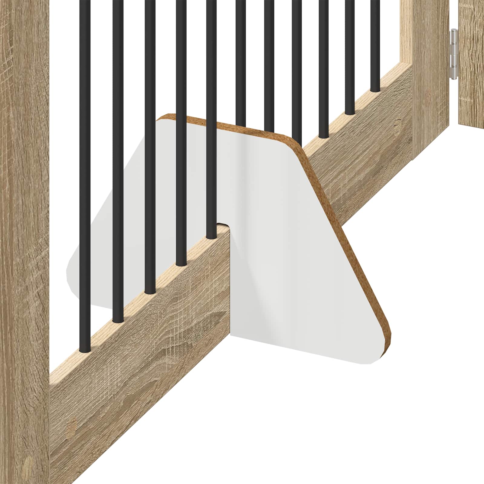 Foldable Dog Gate with Stands 6 pcs Sonoma Oak 602 cm