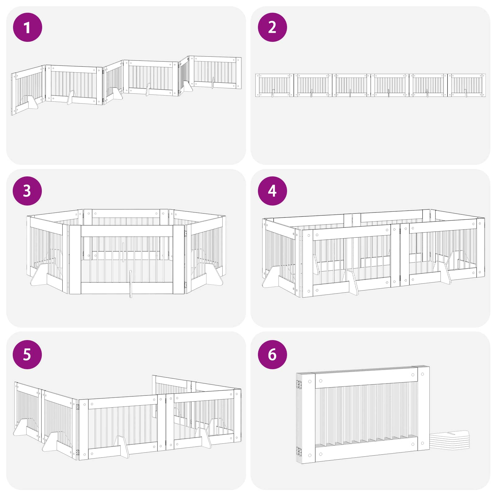 Foldable Dog Gate with Stands 6 pcs Sonoma Oak 602 cm