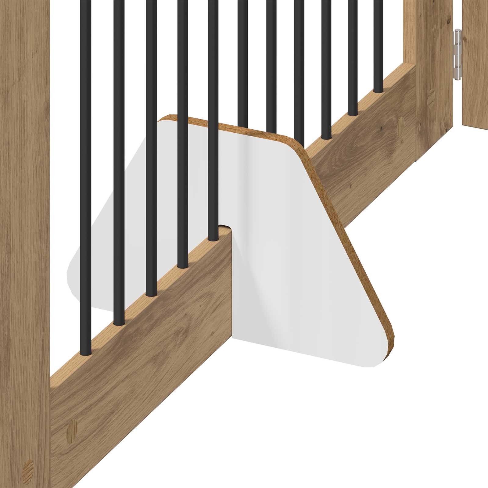 Foldable Dog Gate with Stands 6 pcs Artisan Oak 602 cm