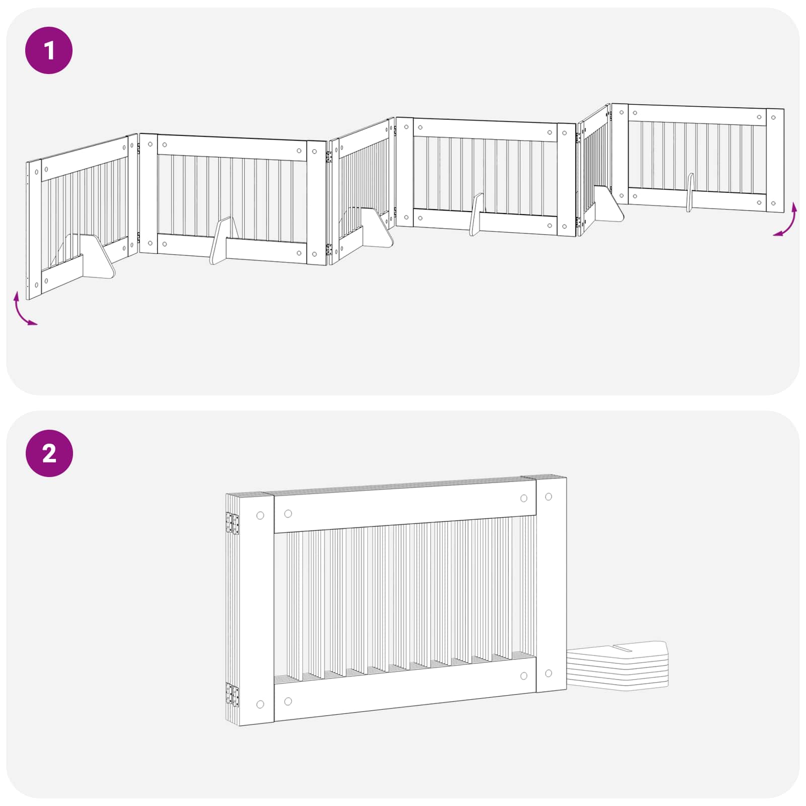 Dog Gate with Stands 6 pcs Artisan Oak 100 x 60 cm