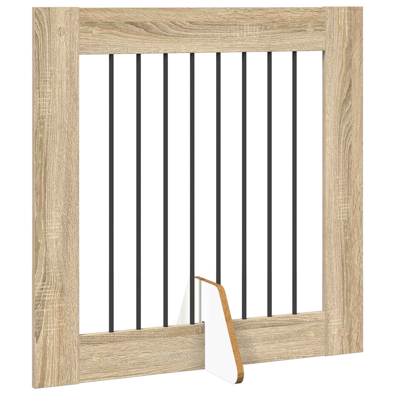 Foldable Dog Gate with Stands 2 pcs Sonoma Oak 160.5 cm