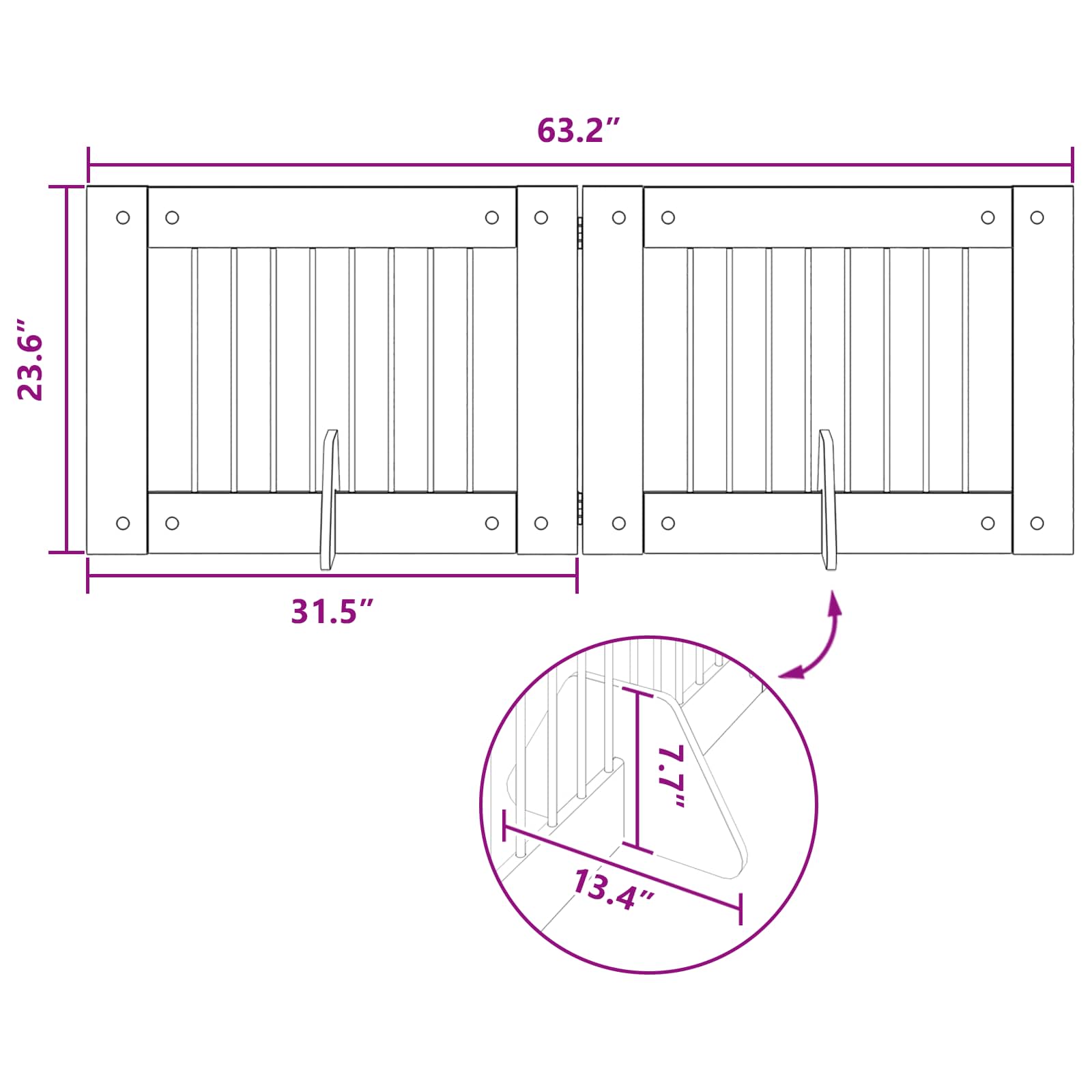 Foldable Dog Gate with Stands 2 pcs Sonoma Oak 160.5 cm