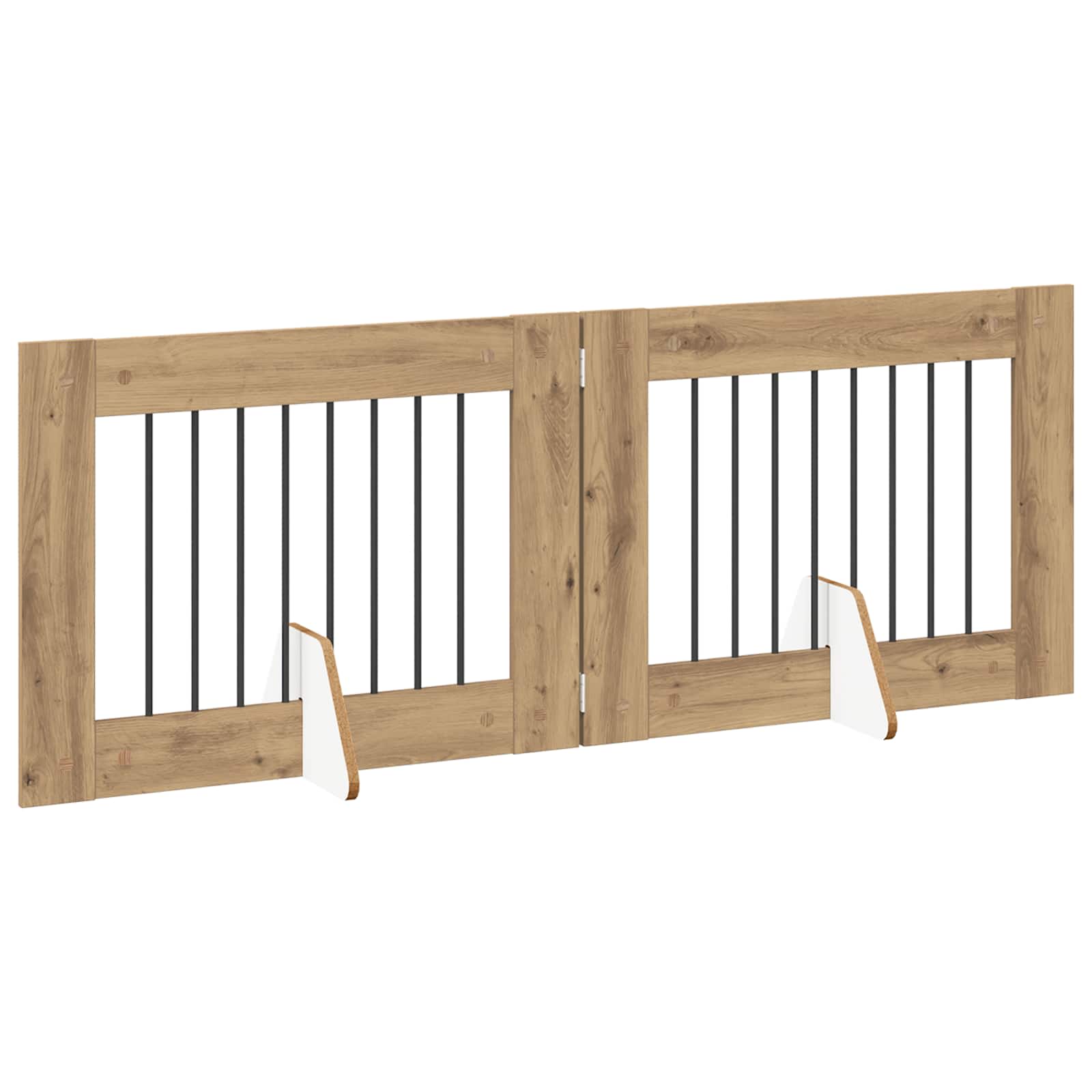 Dog Gate with Stands 2 pcs Artisan Oak 80 x 60 cm