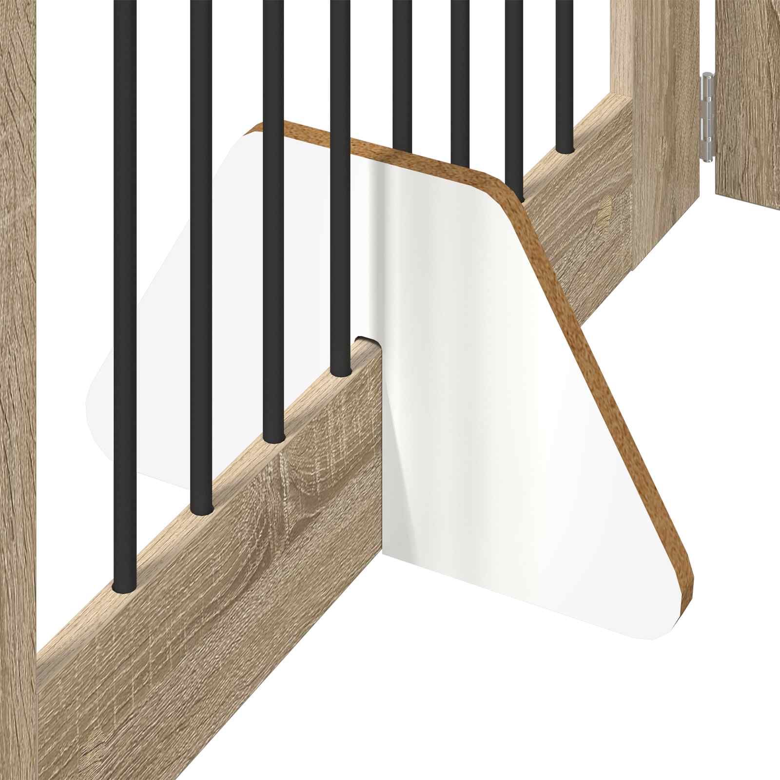 Foldable Dog Gate with Stands 6 pcs Sonoma Oak 482 cm