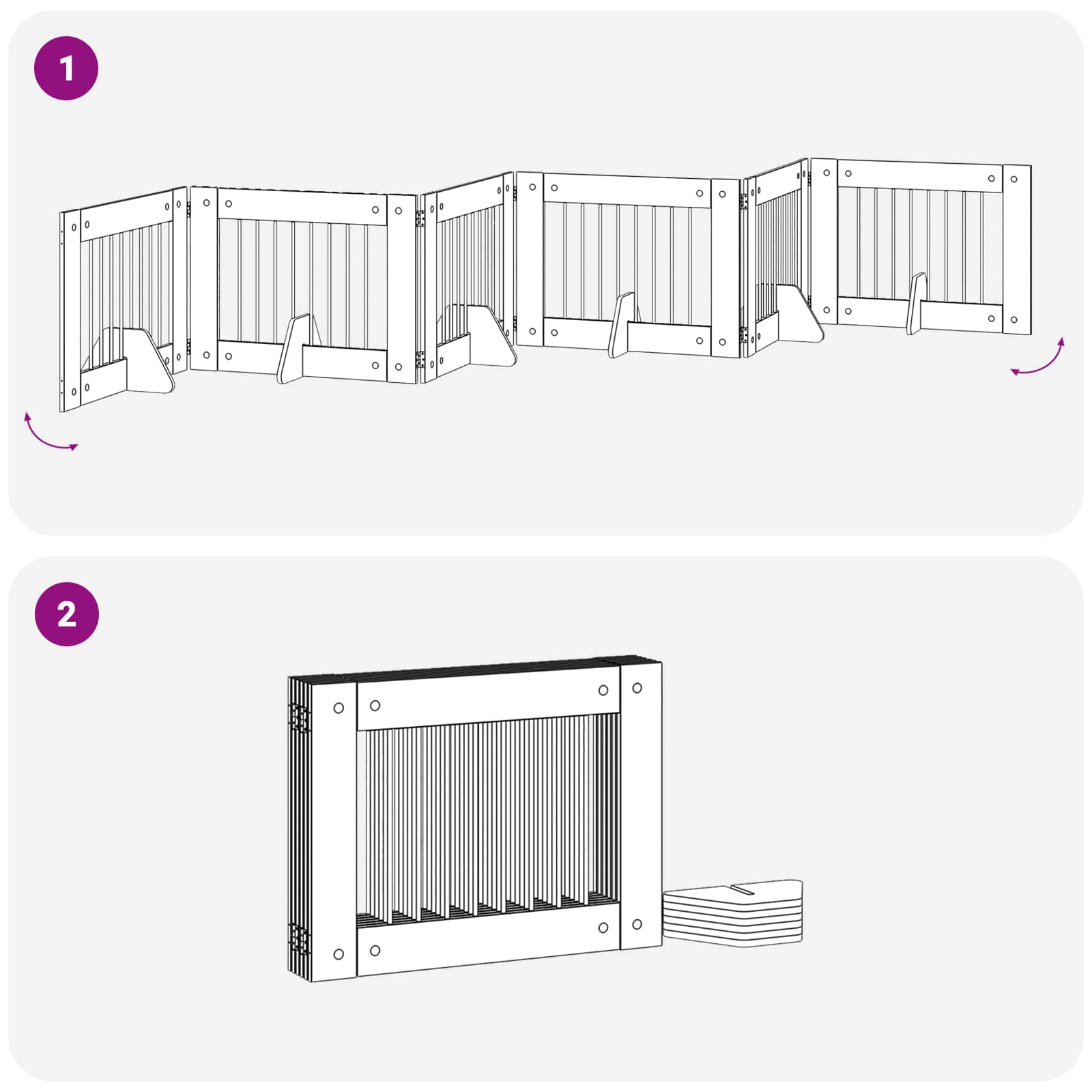 Foldable Dog Gate with Stands 6 pcs Sonoma Oak 482 cm