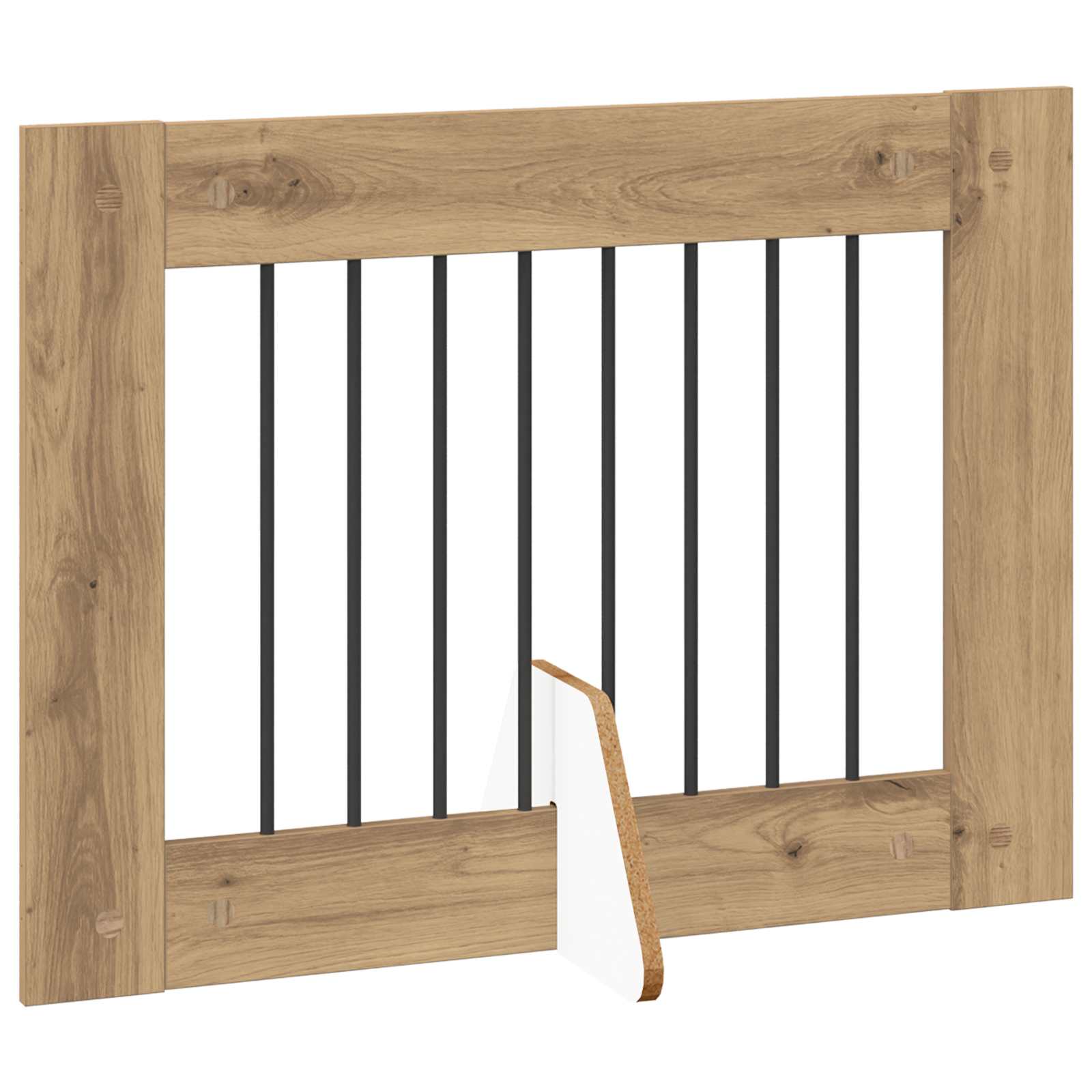 Foldable Dog Gate with Stands 6 pcs Artisan Oak 482 cm