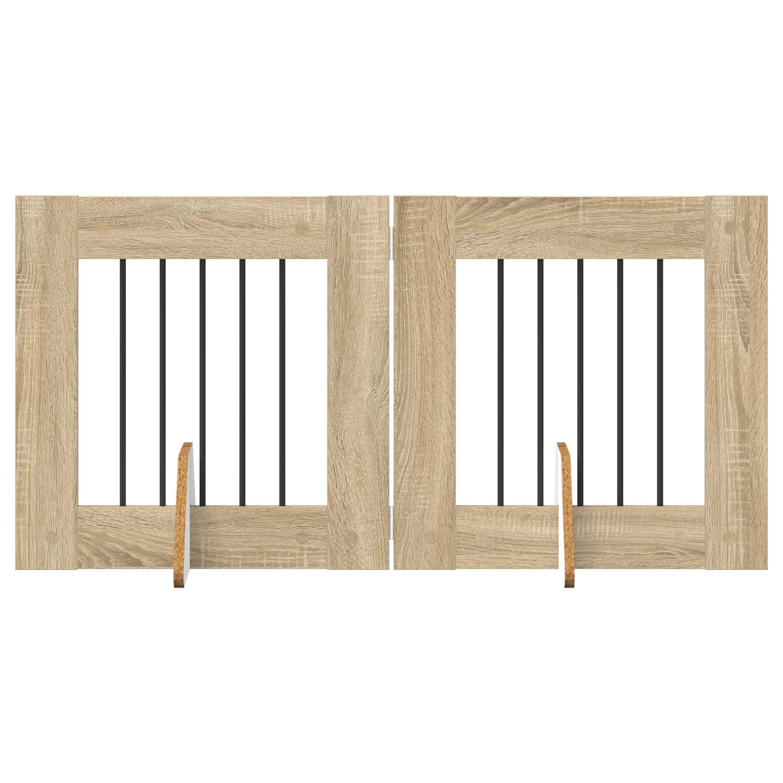 Dog Gate with Stands 2 pcs Sonoma Oak 60 x 60 cm