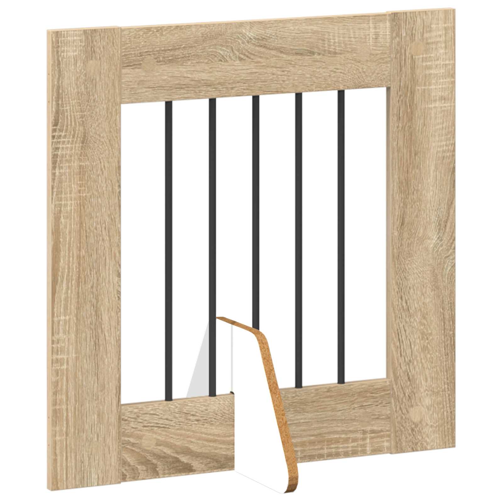 Foldable Dog Gate with Stands 2 pcs Sonoma Oak 120,5 cm