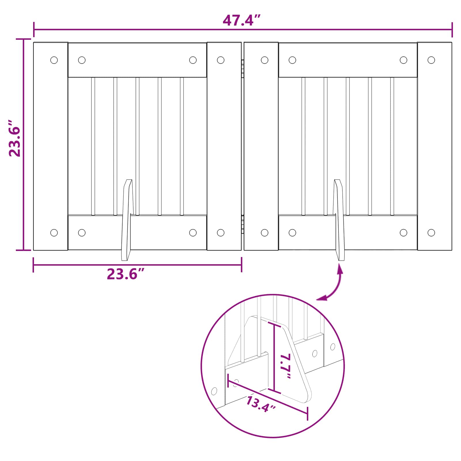 Foldable Dog Gate with Stands 2 pcs Artisan Oak 120,5 cm