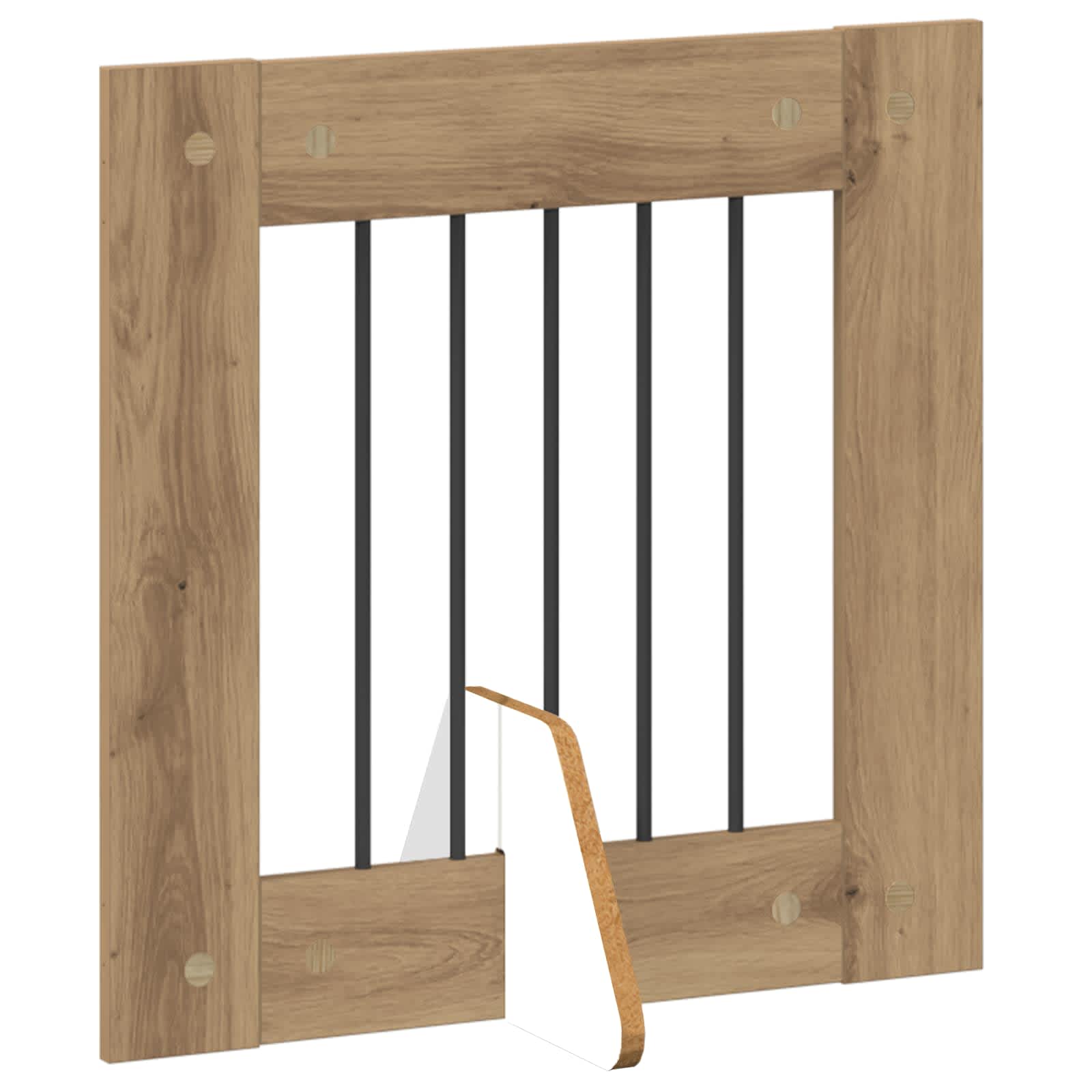 Foldable Dog Gate with Stands 6 pcs Artisan Oak 362 cm