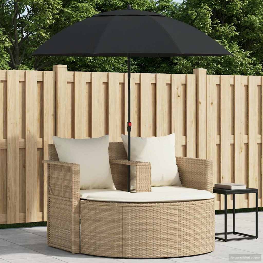 Garden Sofa 8 pcs Poly Rattan Beige and Cream White