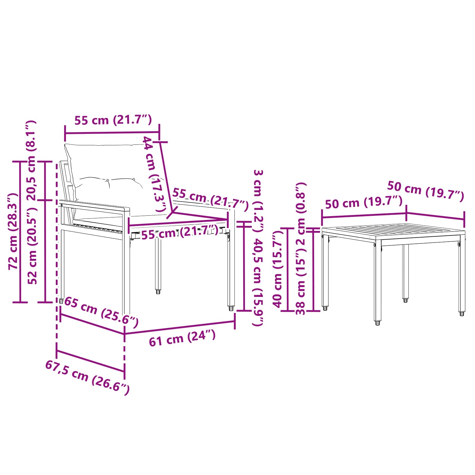 Outdoor Furniture Set 3 pcs Cream White Poly Rattan