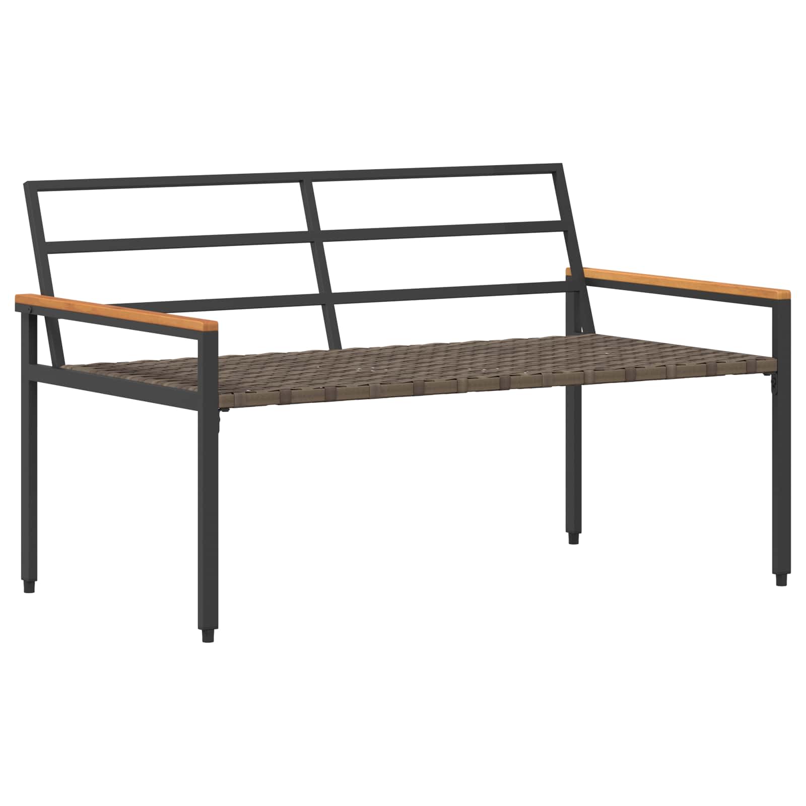 Outdoor Bench 2 -Seater 116 x 67.5 x 72 cm Poly Rattan