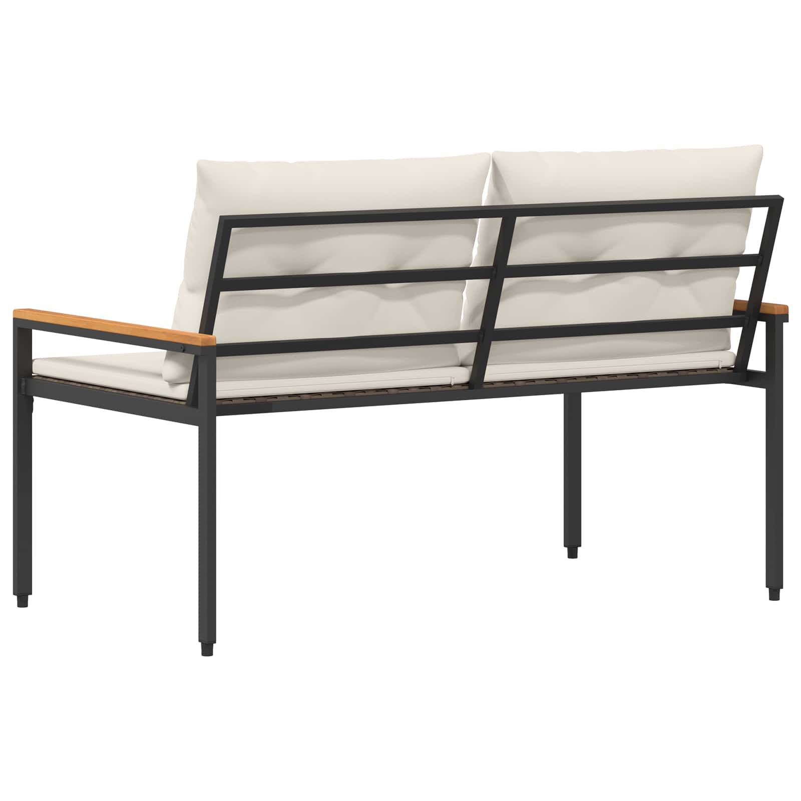 Outdoor Bench 2 -Seater 116 x 67.5 x 72 cm Poly Rattan