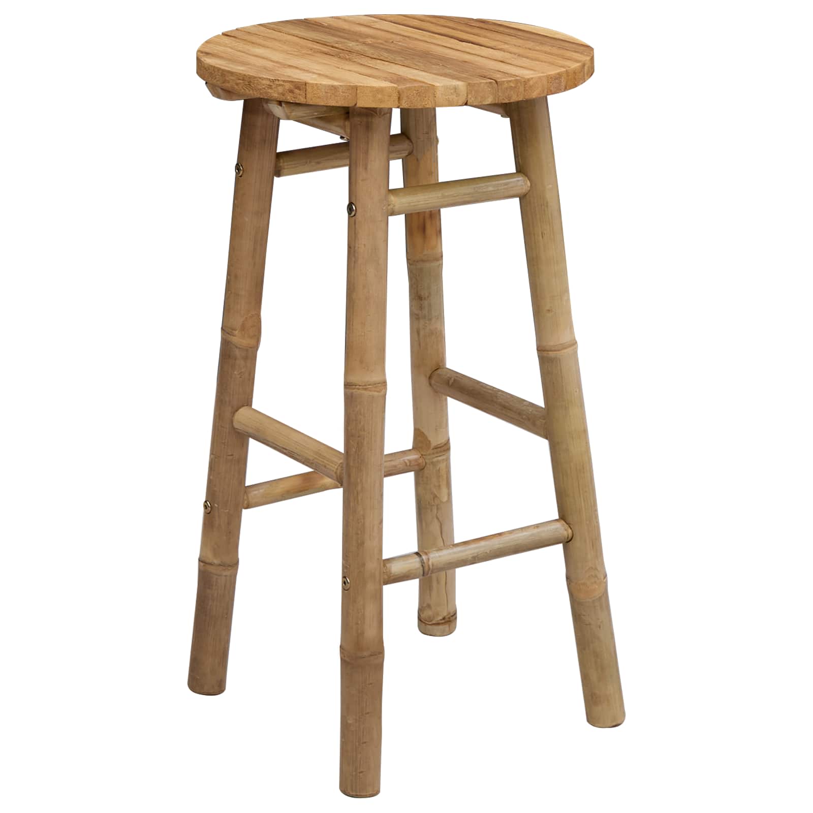 Garden Stool Natural Ø 38 x 68 cm Bamboo